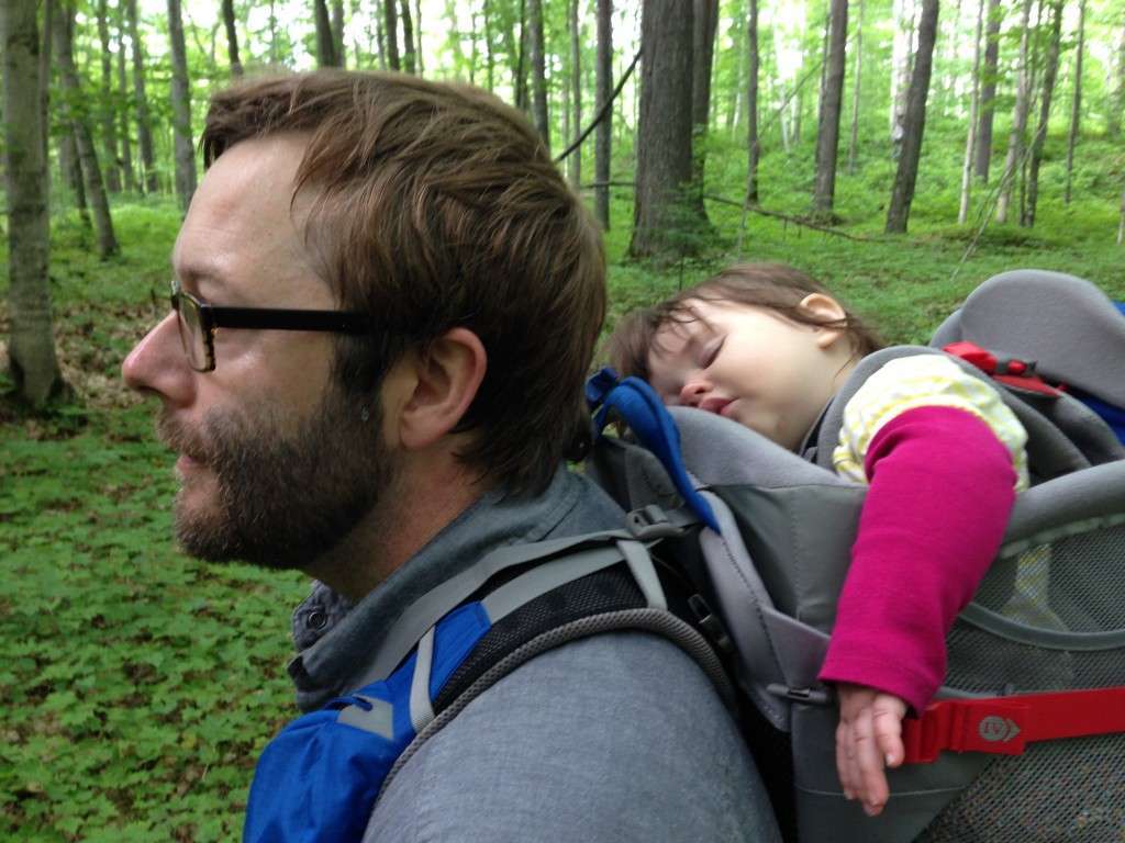 Like Luke Skywalker carrying a very tired Yoda.